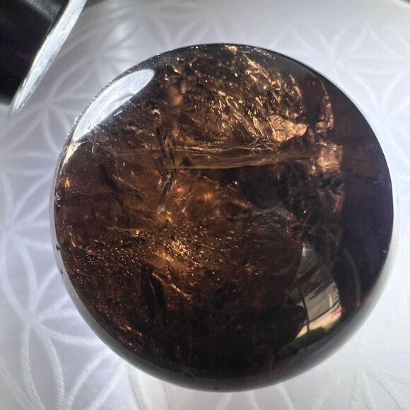 Smoky Quartz Crystal Sphere Marble(#1) - Picture 3 of 13